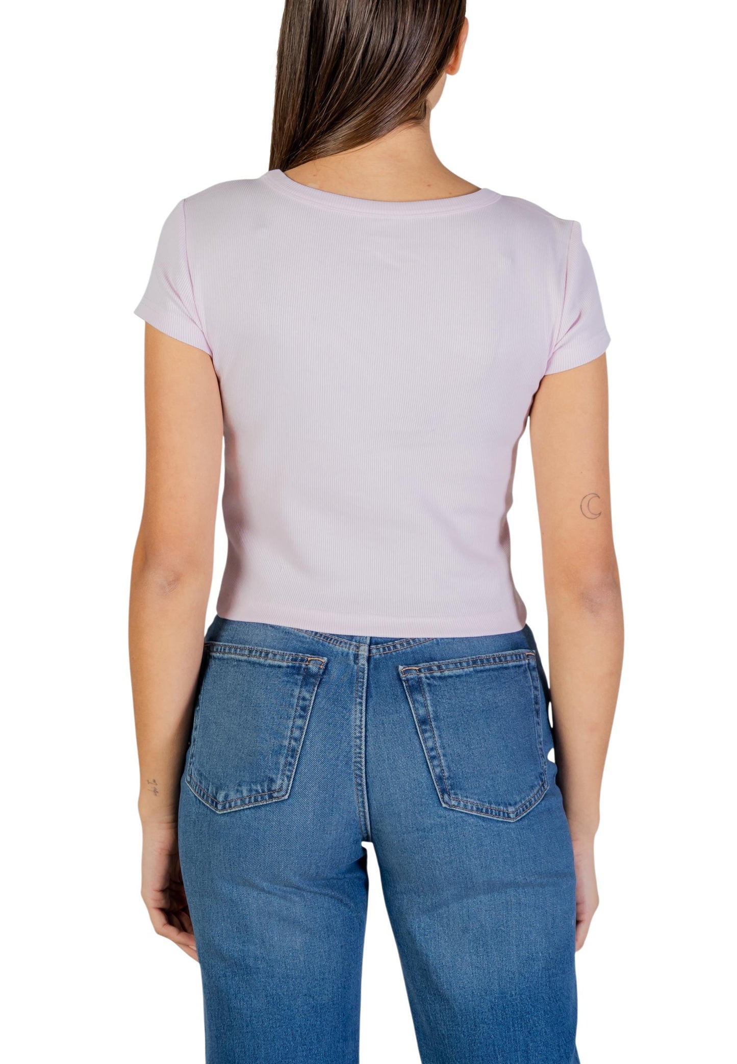 Calvin Klein Jeans T-Shirt Donna Calvin Klein Jeans A- WOVEN LABEL 2X2 R pink  pink