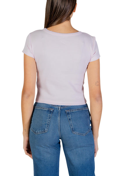 Calvin Klein Jeans T-Shirt Donna Calvin Klein Jeans A- WOVEN LABEL 2X2 R pink  pink