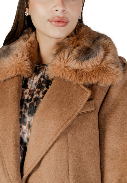 Guess Cappotto Donna Guess KAROLE FUR COLLAR COAT beige  beige