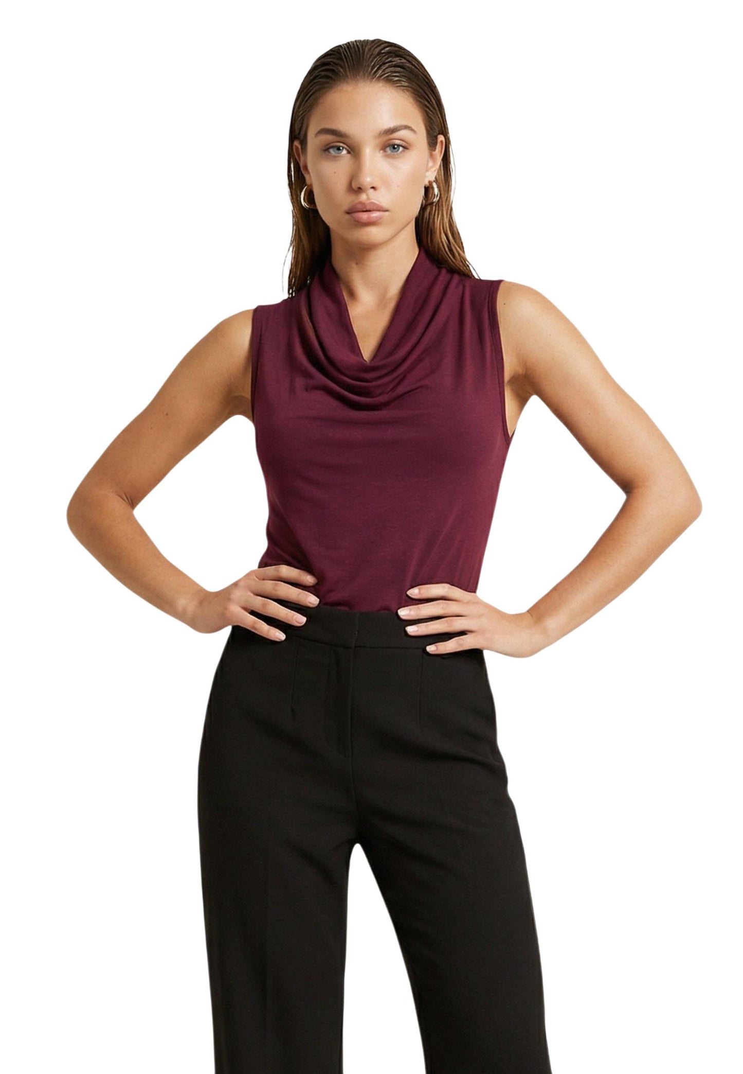 Only Top Donna Only Onlhannah S/L Waterfall Jrs purple  purple