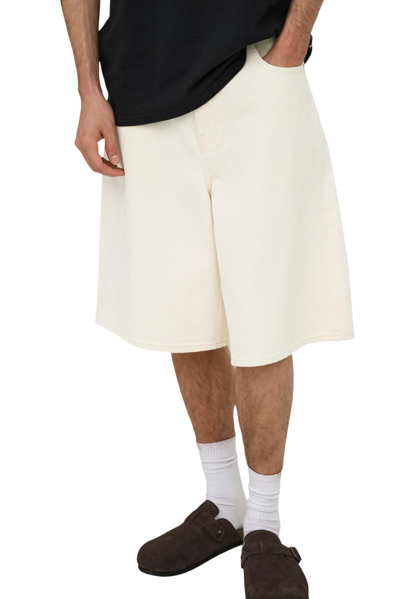 Only & Sons Bermuda Uomo Only & Sons Onscarl Balloon Ecru 4145 Pim Dnm Shorts beige  beige