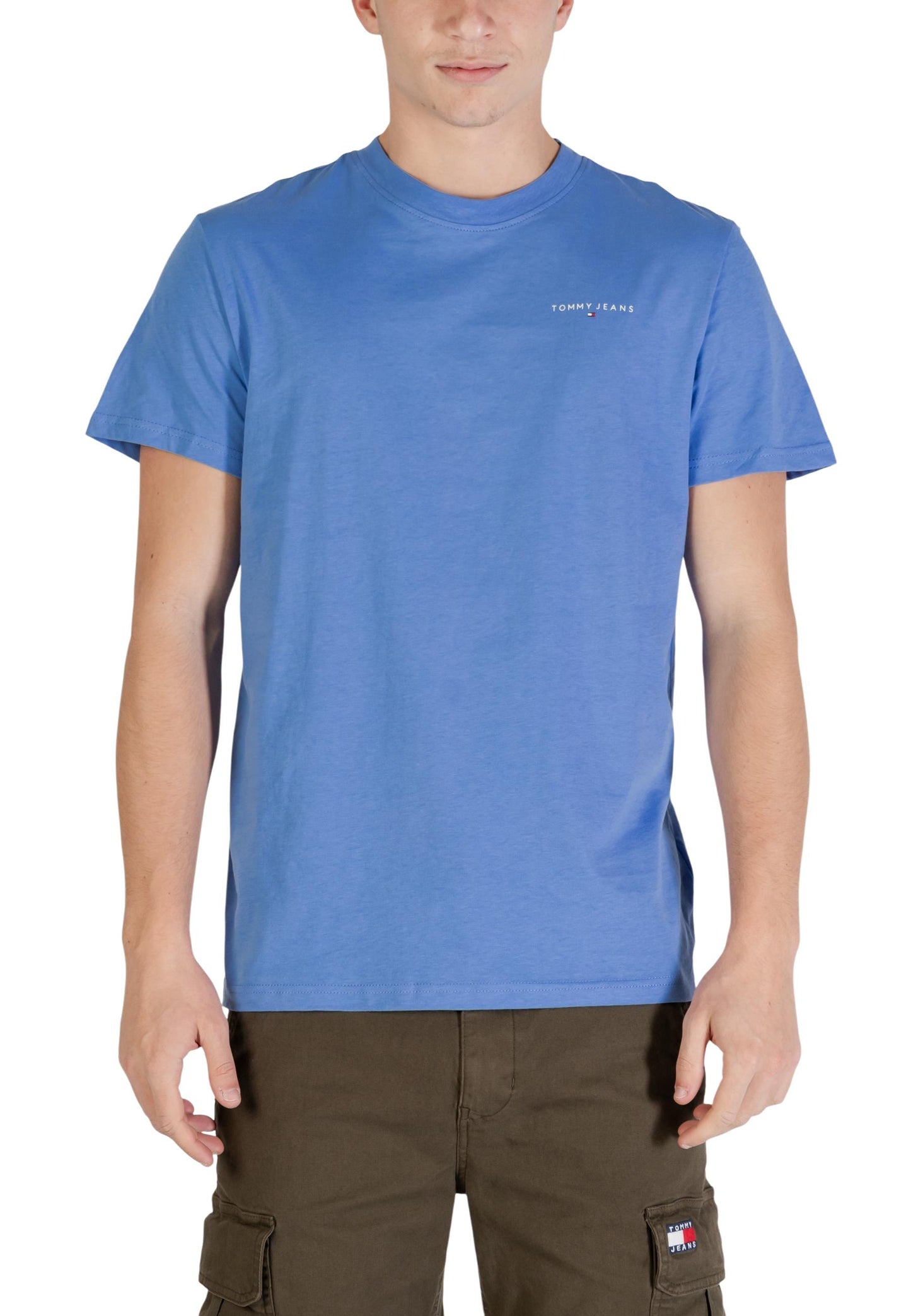 Tommy Hilfiger Jeans T-Shirt Uomo Tommy Hilfiger Jeans TJM SLIM LINEAR CHES light blue  light blue