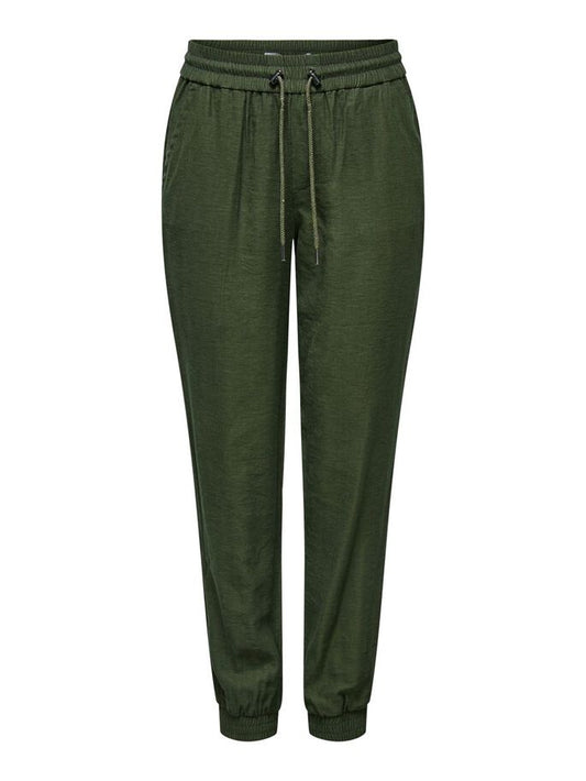 Only Pantaloni Donna Only KELDA-EMERY MW PULL-UP PANTS PNT NOOS green  green