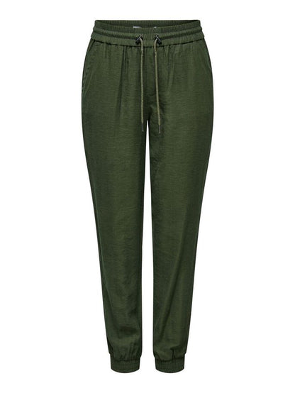 Only Pantaloni Donna Only KELDA-EMERY MW PULL-UP PANTS PNT NOOS green  green