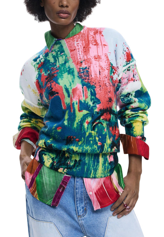 Desigual Maglia Donna Desigual 26SWJFX6 green  green
