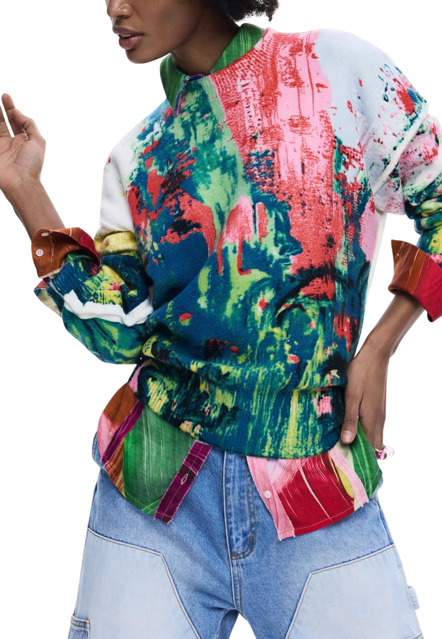 Desigual Maglia Donna Desigual 26SWJFX6 green  green