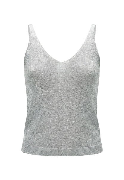 Only Canotta Donna Only Onlshina Sl Glitter Top Knt light blue  light blue