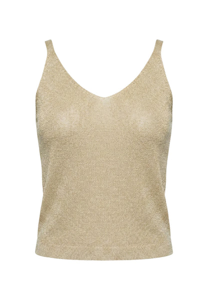 Only Canotta Donna Only Onlshina Sl Glitter Top Knt gold  gold