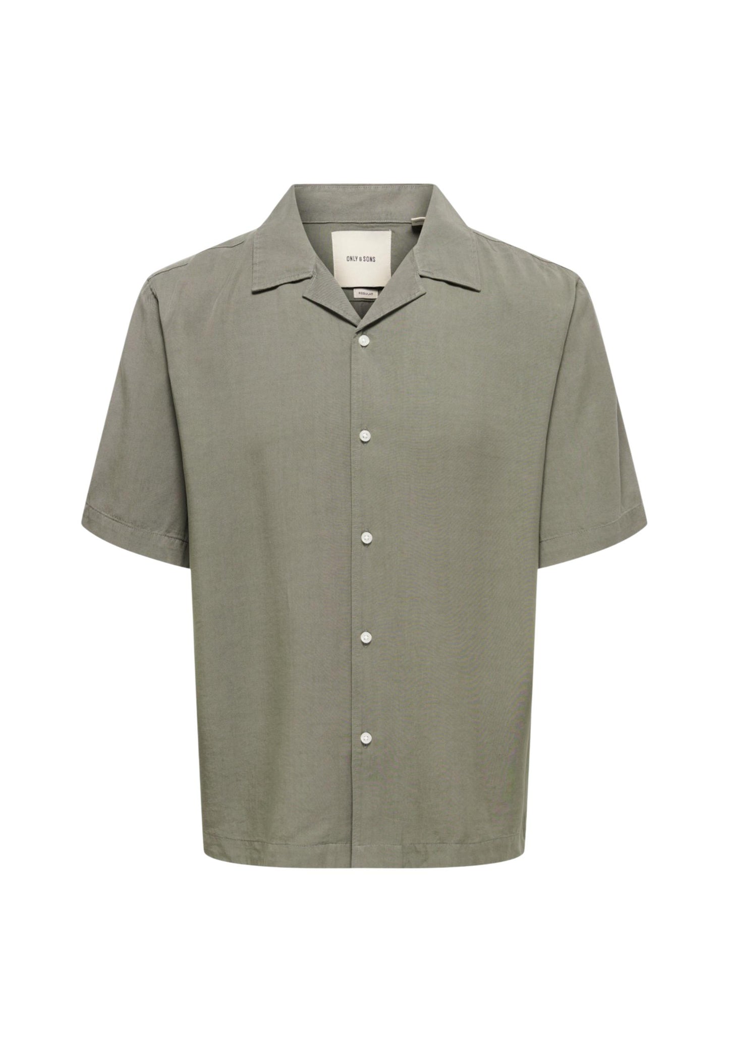 Only & Sons Camicia Uomo Only & Sons Onsperu Ss Reg Tencel Shirt Noos green  green