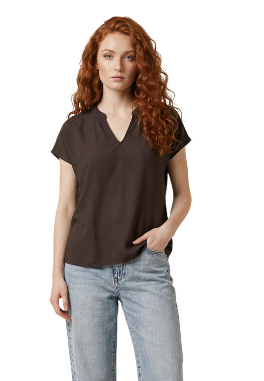 Jacqueline De Yong Blouse Donna Jacqueline De Yong Jdycaya Lion Linen S/S Top Wvn Dia brown  brown
