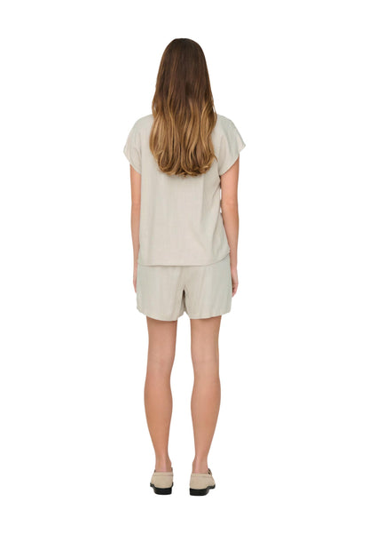 Jacqueline De Yong Blouse Donna Jacqueline De Yong Jdycaya Lion Linen S/S Top Wvn Dia grey  grey