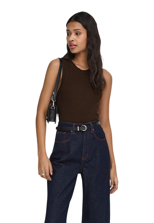 Jacqueline De Yong Gilet Donna Jacqueline De Yong Jdyaya Tank Top Knt Noos brown  brown
