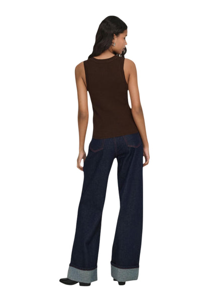 Jacqueline De Yong Gilet Donna Jacqueline De Yong Jdyaya Tank Top Knt Noos brown  brown