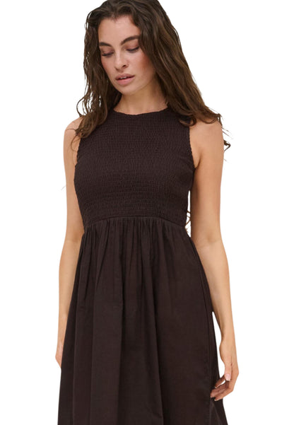 Jacqueline De Yong Abito Donna Jacqueline De Yong Jdydiego S/L Smock Midi Dress Wvn Noos brown  brown