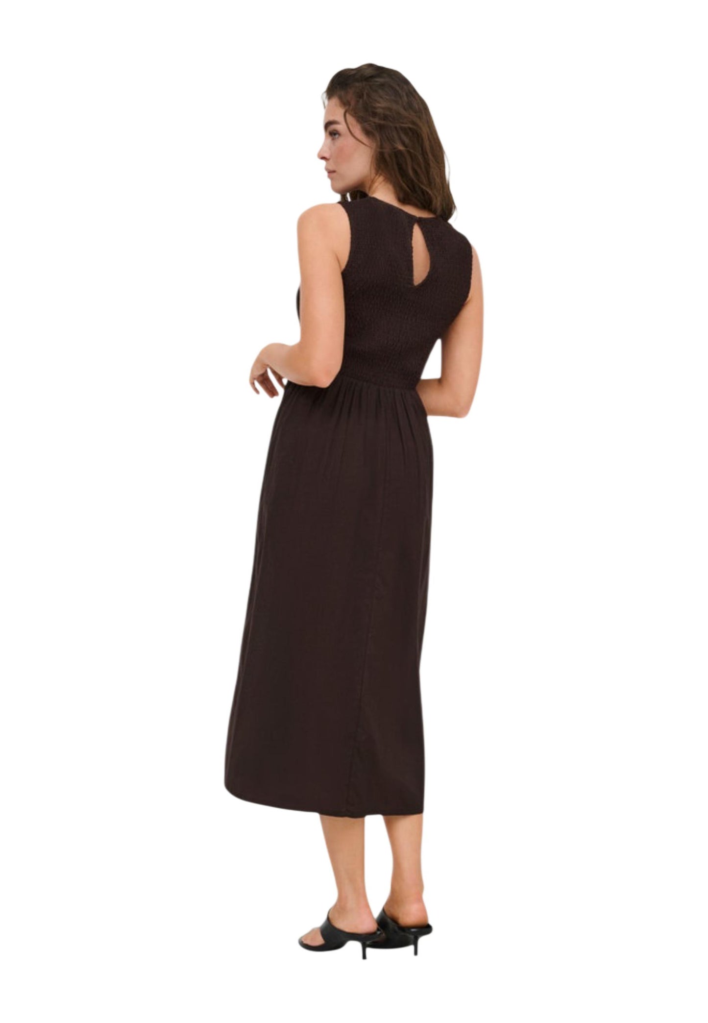 Jacqueline De Yong Abito Donna Jacqueline De Yong Jdydiego S/L Smock Midi Dress Wvn Noos brown  brown