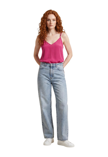 Only Top Donna Only Onlmadeli Oaklyn Strap Wvn fuchsia  fuchsia