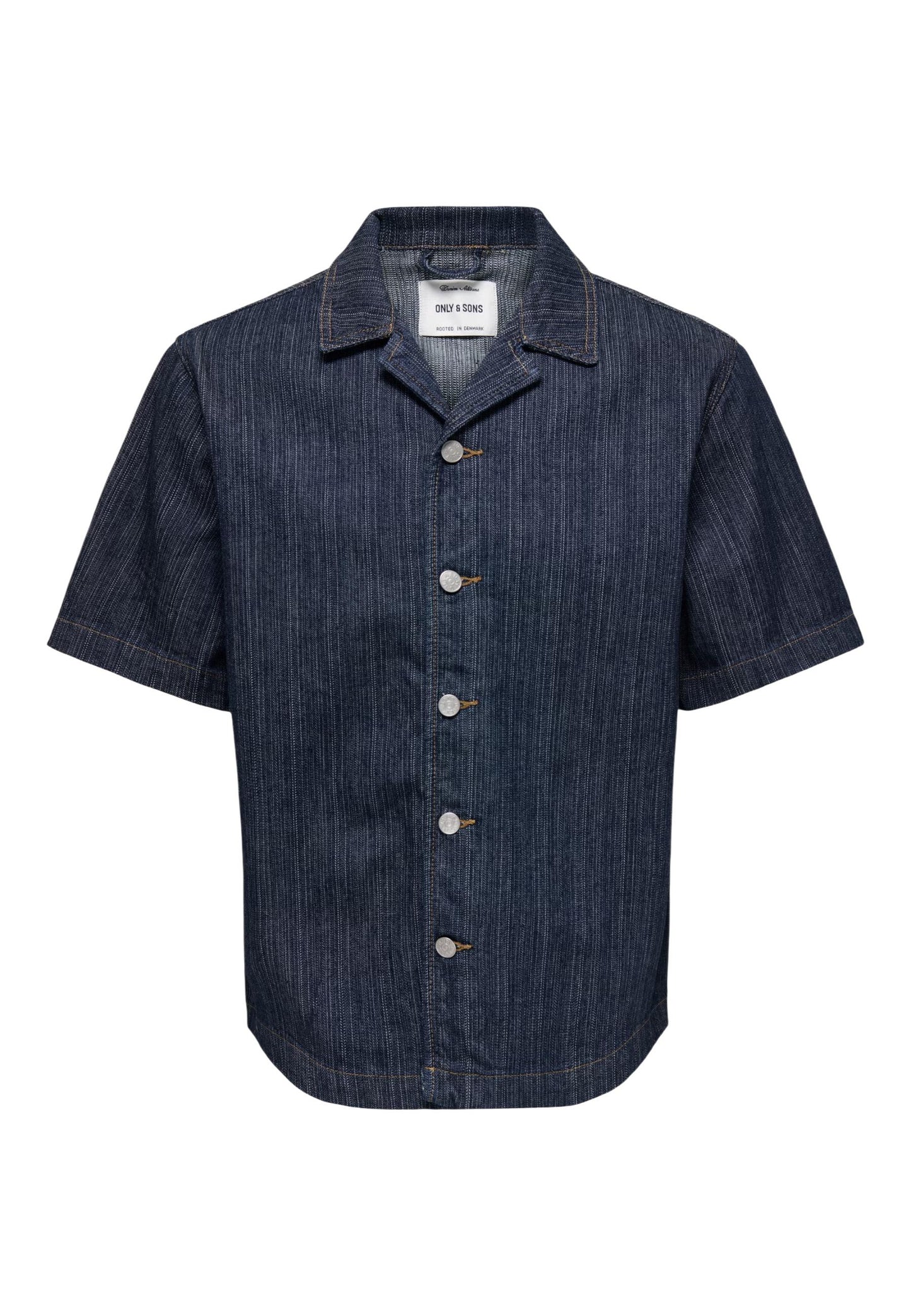 Only & Sons Camicia Uomo Only & Sons Onswayne S/S Db 7354 Azg Dnm Shirt blue  blue