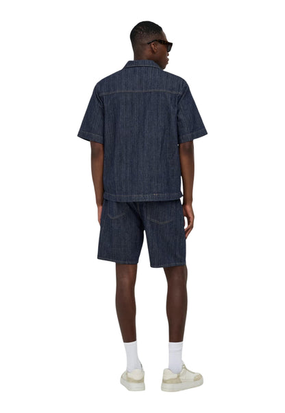 Only & Sons Camicia Uomo Only & Sons Onswayne S/S Db 7354 Azg Dnm Shirt blue  blue