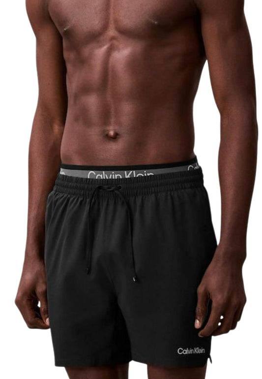 Calvin Klein Jeans Costume Uomo Calvin Klein Jeans MEDIUM DRAWSTRING DOUBLE WAISTBA black  black