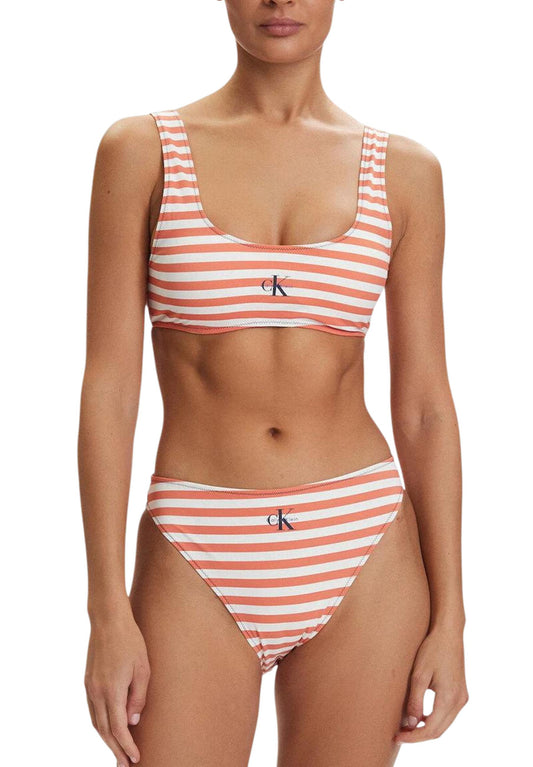 Calvin Klein Jeans Costume Donna Calvin Klein Jeans HIGH LEG BIKINI orange  orange
