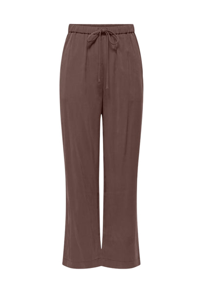 Only Pantaloni Donna Only Onlmadeli Oaklyn Long Pull Up Wvn brown  brown