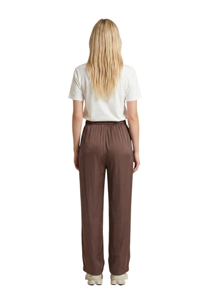 Only Pantaloni Donna Only Onlmadeli Oaklyn Long Pull Up Wvn brown  brown
