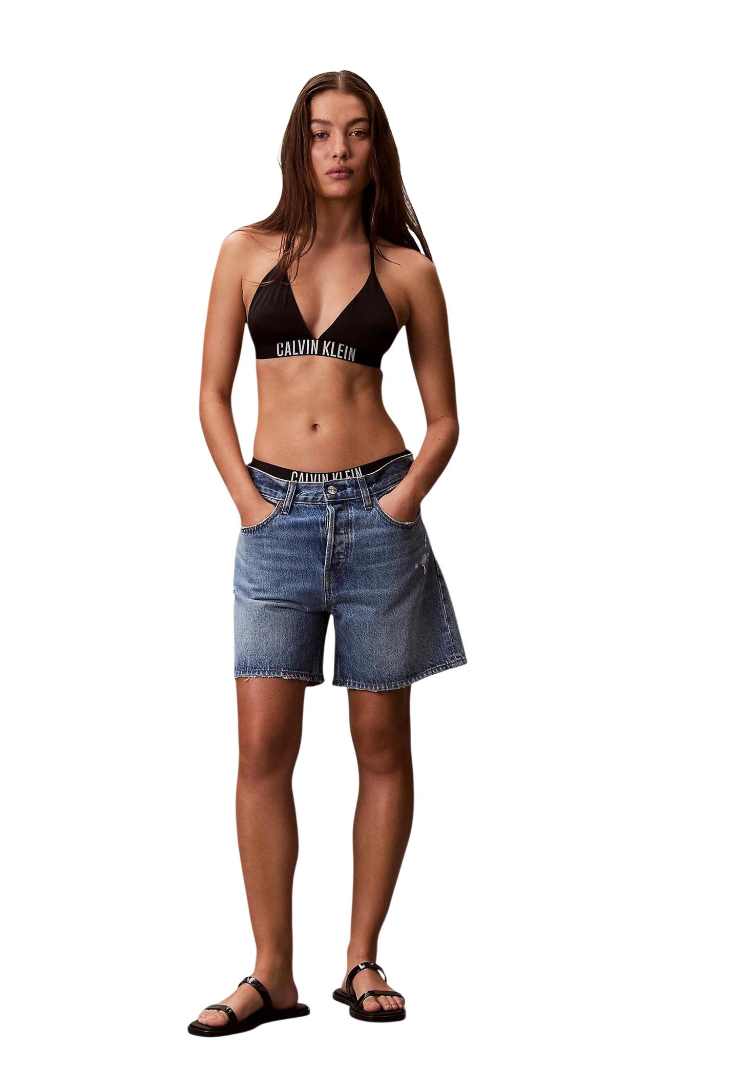 Calvin Klein Jeans Costume Donna Calvin Klein Jeans HALTER TRIANGLE black  black