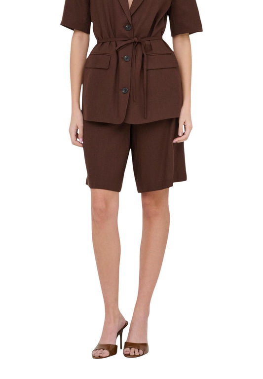 Jacqueline De Yong Shorts Donna Jacqueline De Yong Jdynaomi Linen Mw Bermuda Shorts Tlr brown  brown