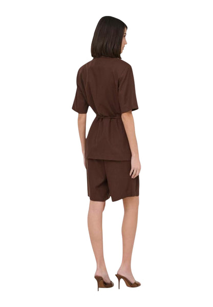 Jacqueline De Yong Shorts Donna Jacqueline De Yong Jdynaomi Linen Mw Bermuda Shorts Tlr brown  brown