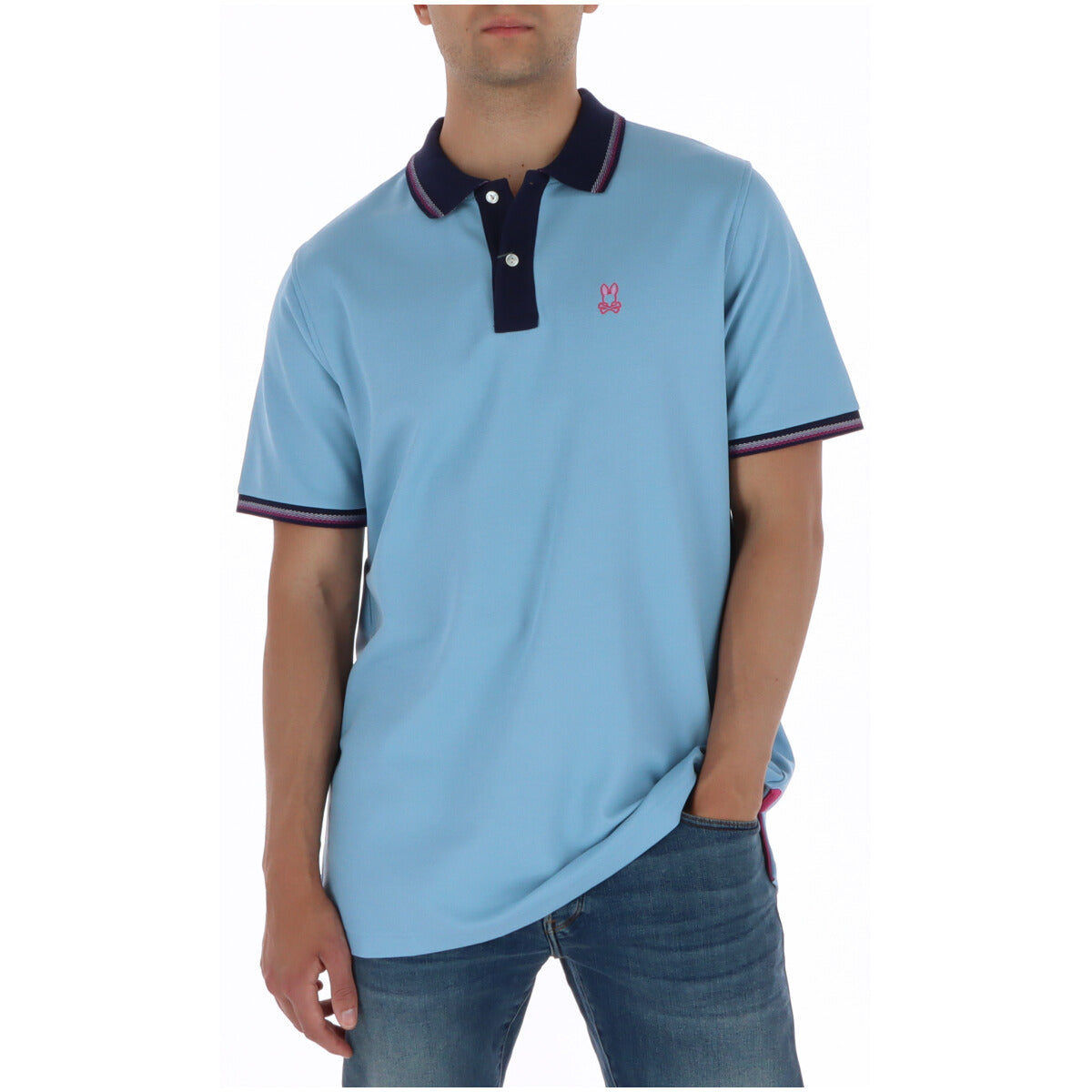 Psycho Bunny Polo Uomo Psycho Bunny MT0100120 light blue  light blue