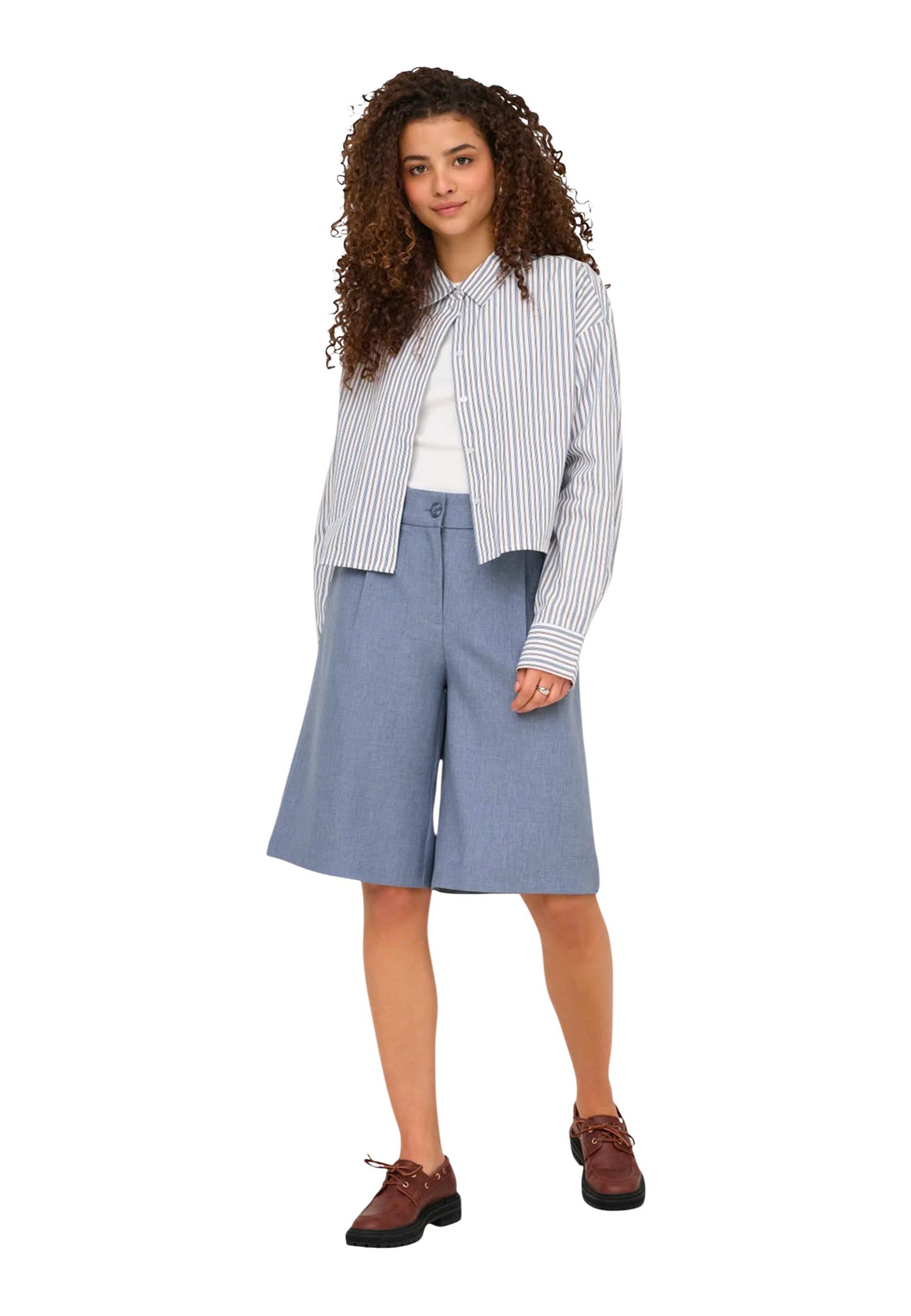 Only Shorts Donna Only Onllinda Hw Mel Long Shorts Tlr Noos light blue  light blue