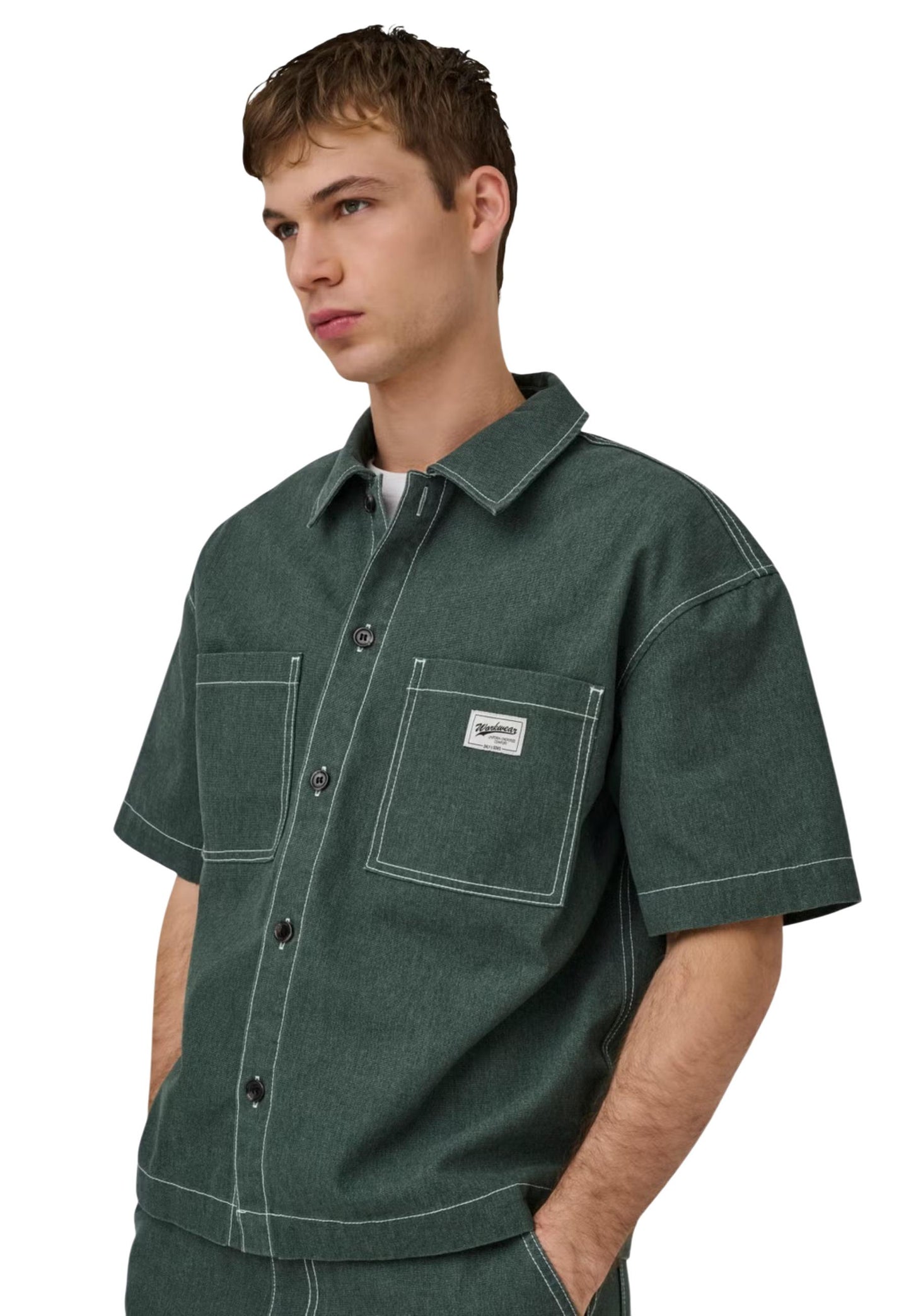 Only & Sons Camicia Uomo Only & Sons Onszealand S/S 8342 Yfm Dnm Shirt Ww green  green