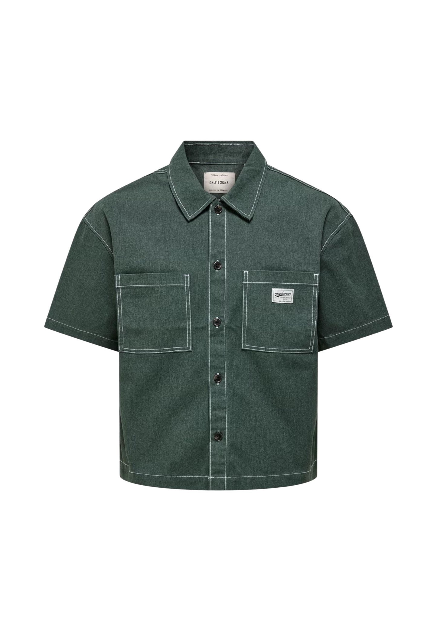 Only & Sons Camicia Uomo Only & Sons Onszealand S/S 8342 Yfm Dnm Shirt Ww green  green
