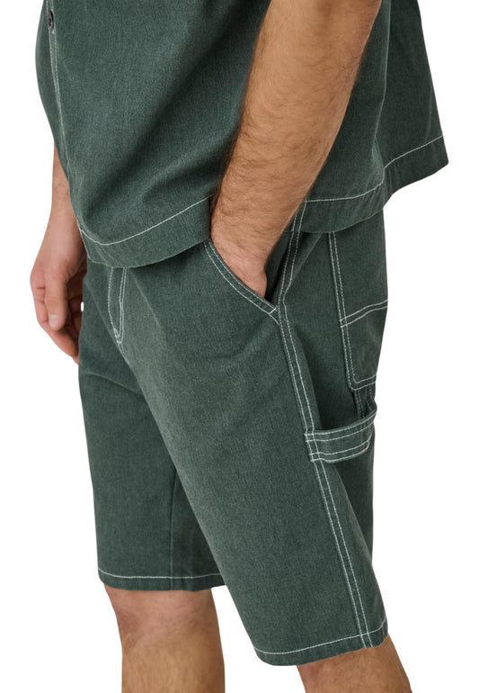Only & Sons Bermuda Uomo Only & Sons Onsedge Work 8343 Yfm Dnm Shorts Ww green  green