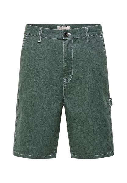 Only & Sons Bermuda Uomo Only & Sons Onsedge Work 8343 Yfm Dnm Shorts Ww green  green