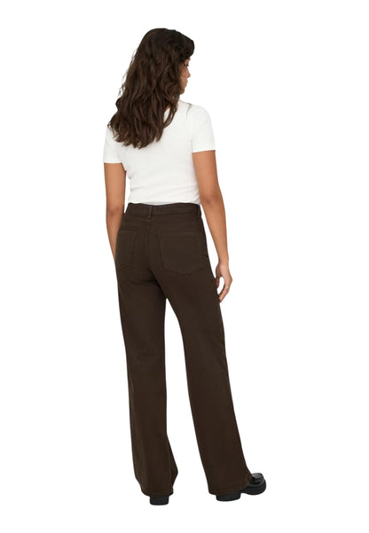 Only Jeans Donna Only ONLMADISON BLUSH HW WIDE COLOR DNM NOOS brown  brown
