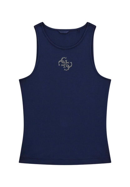 Guess Canotta Donna Guess SL ROUND NK GUENDALINA TOP blue  blue