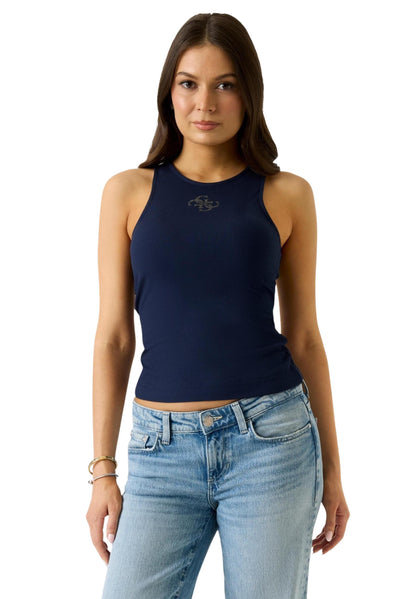 Guess Canotta Donna Guess SL ROUND NK GUENDALINA TOP blue  blue