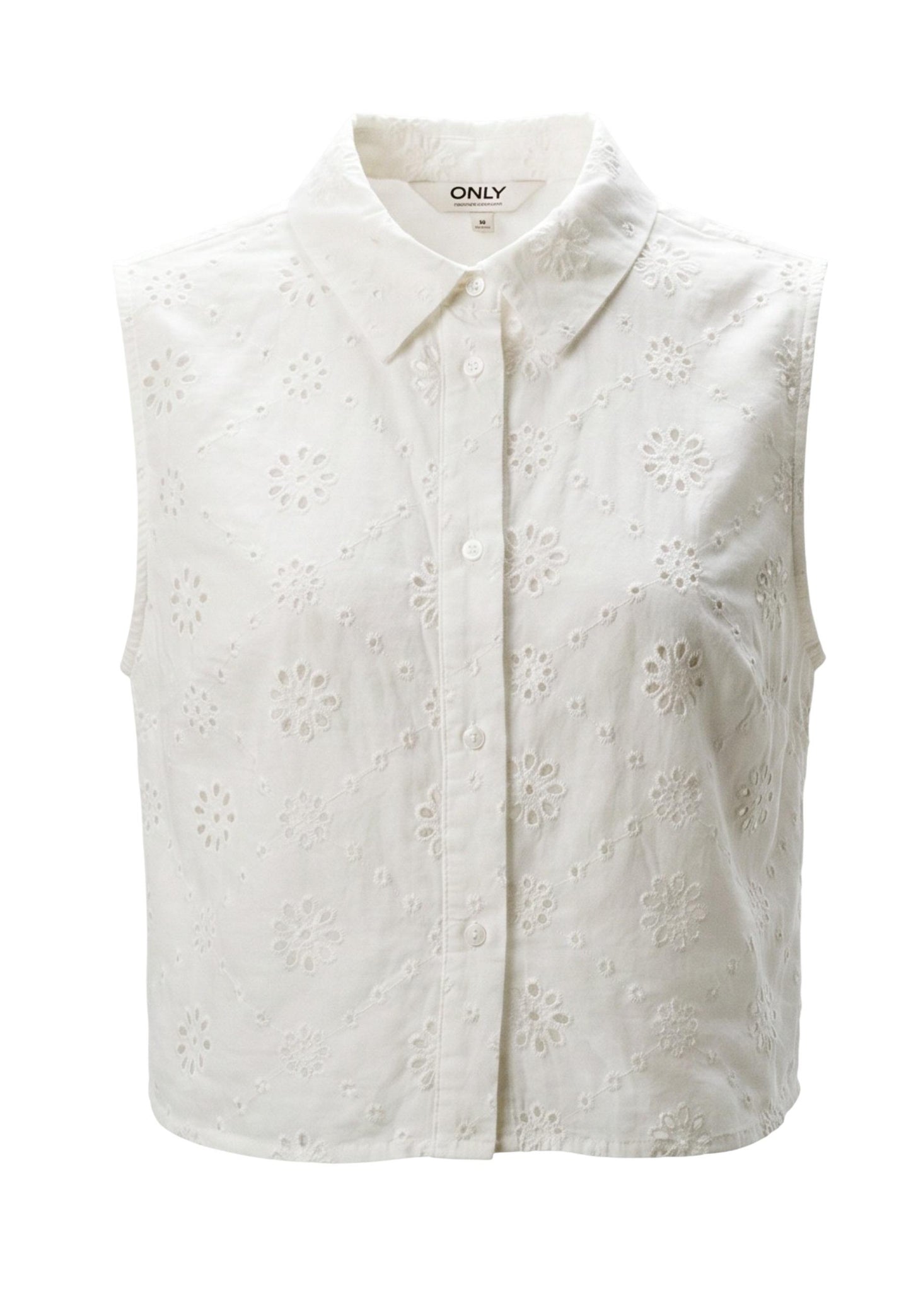 Only Blouse Donna Only Onlalithea Sl Short Emb Wvn white  white