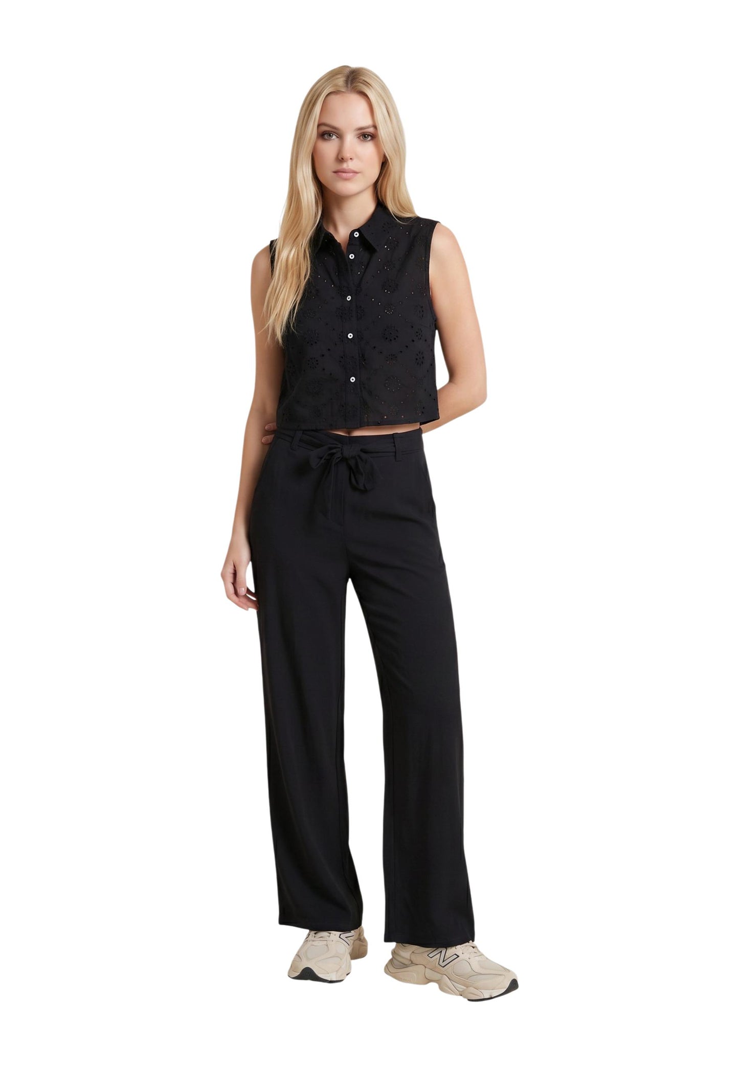 Only Blouse Donna Only Onlalithea Sl Short Emb Wvn black  black