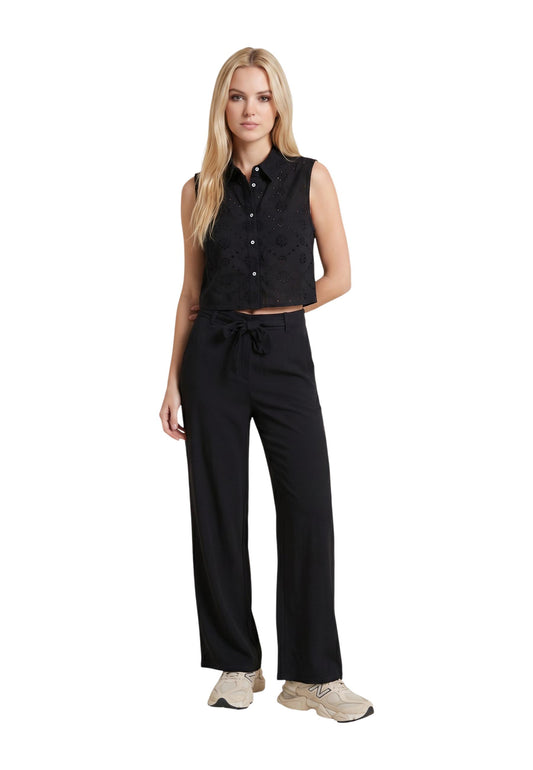 Only Blouse Donna Only Onlalithea Sl Short Emb Wvn black  black