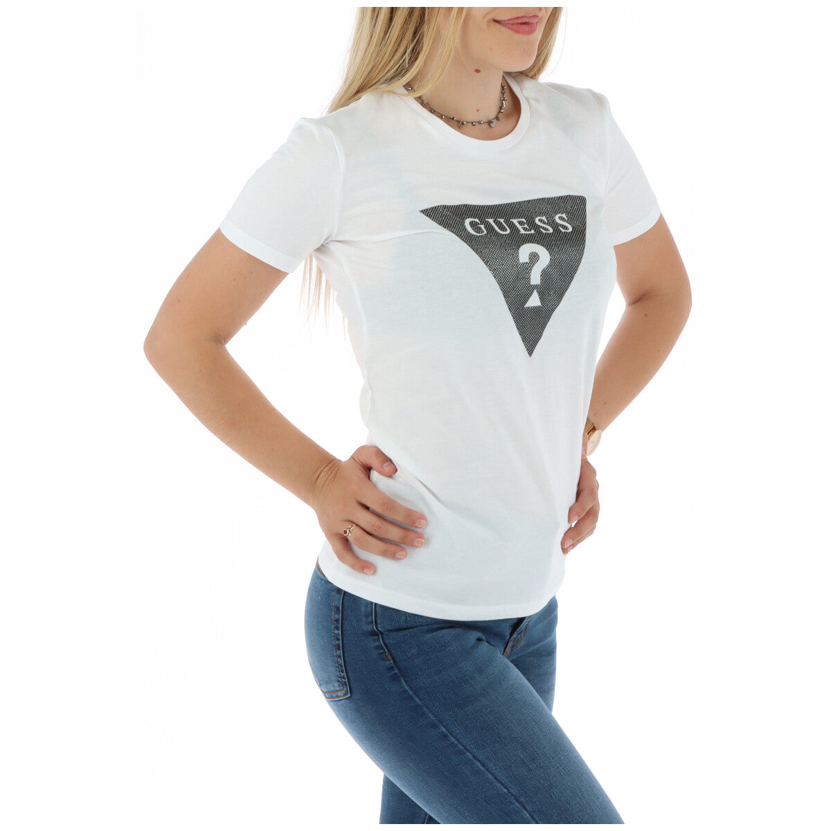 Guess T-Shirt Donna Guess Q1OI03KAOF0 white  white
