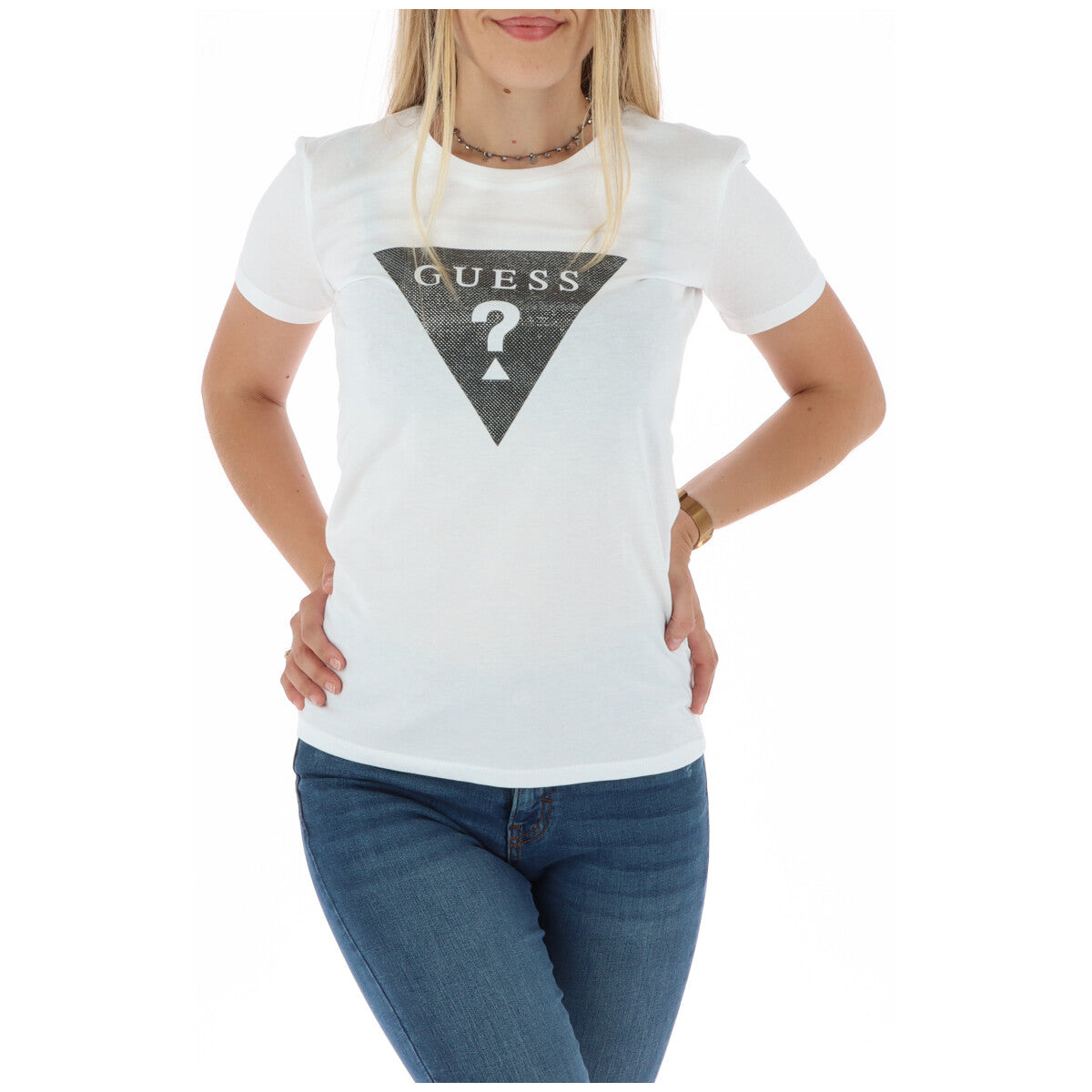 Guess T-Shirt Donna Guess Q1OI03KAOF0 white  white