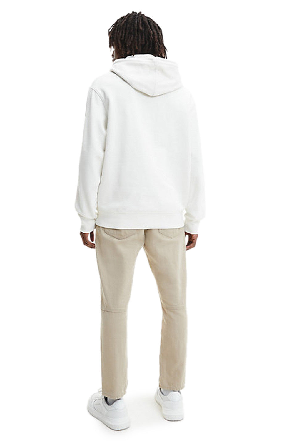 Calvin Klein Jeans Felpa Uomo Calvin Klein Jeans STACKED LOGO HOODIE white  white